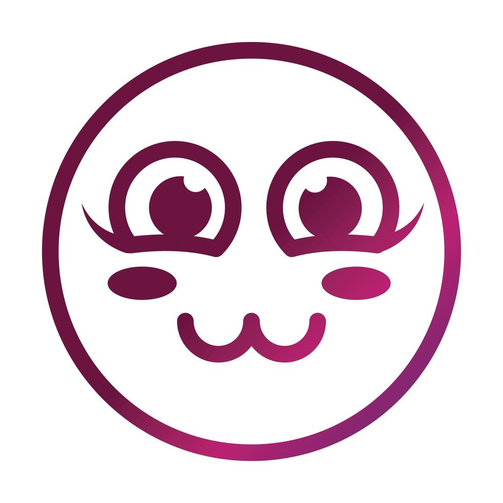 tender funny smiley emoticon face expression gradient style icon vector