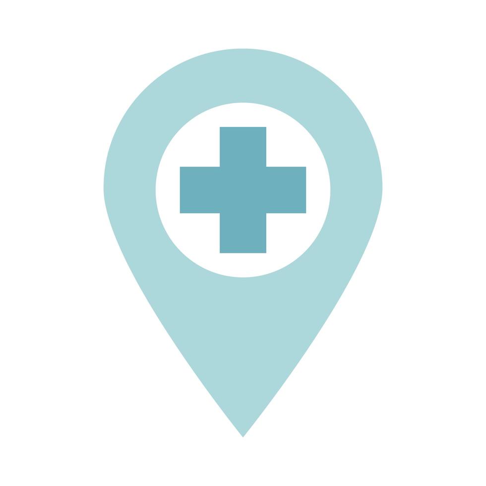 location pointer health care equipment medical flat style icon vector