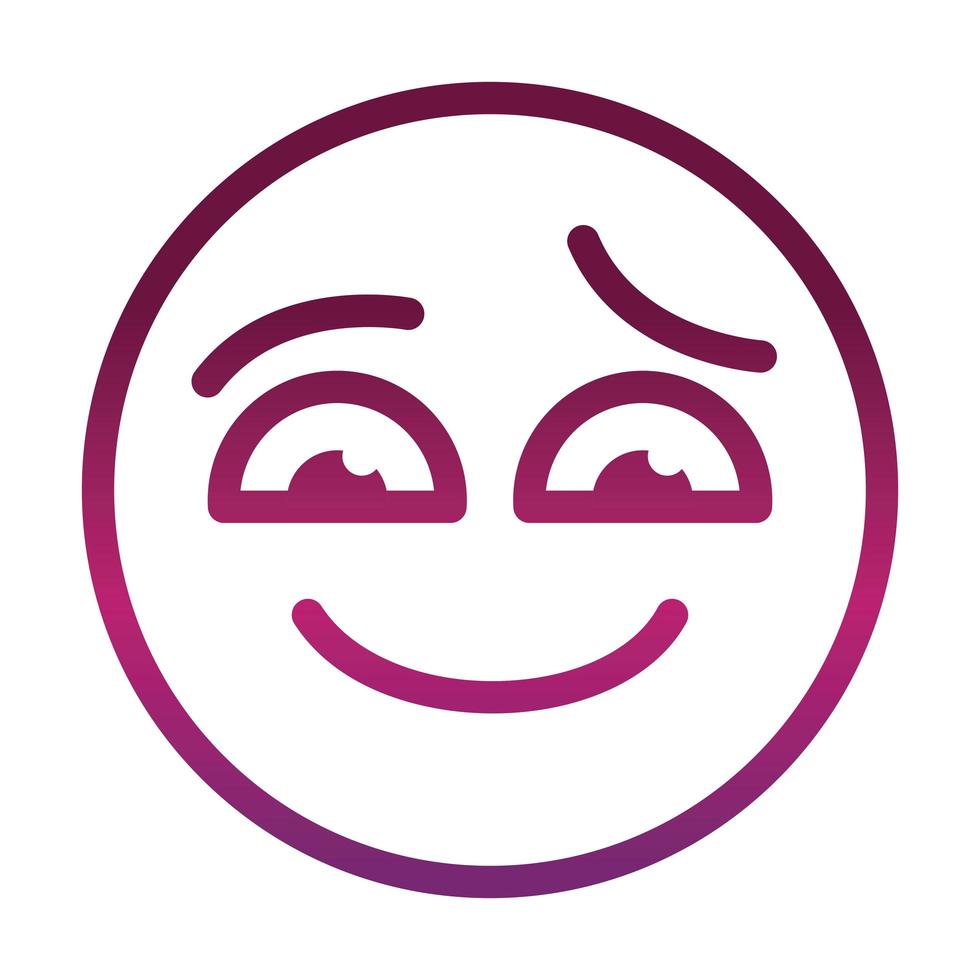 sorry funny smiley emoticon face expression gradient style icon vector
