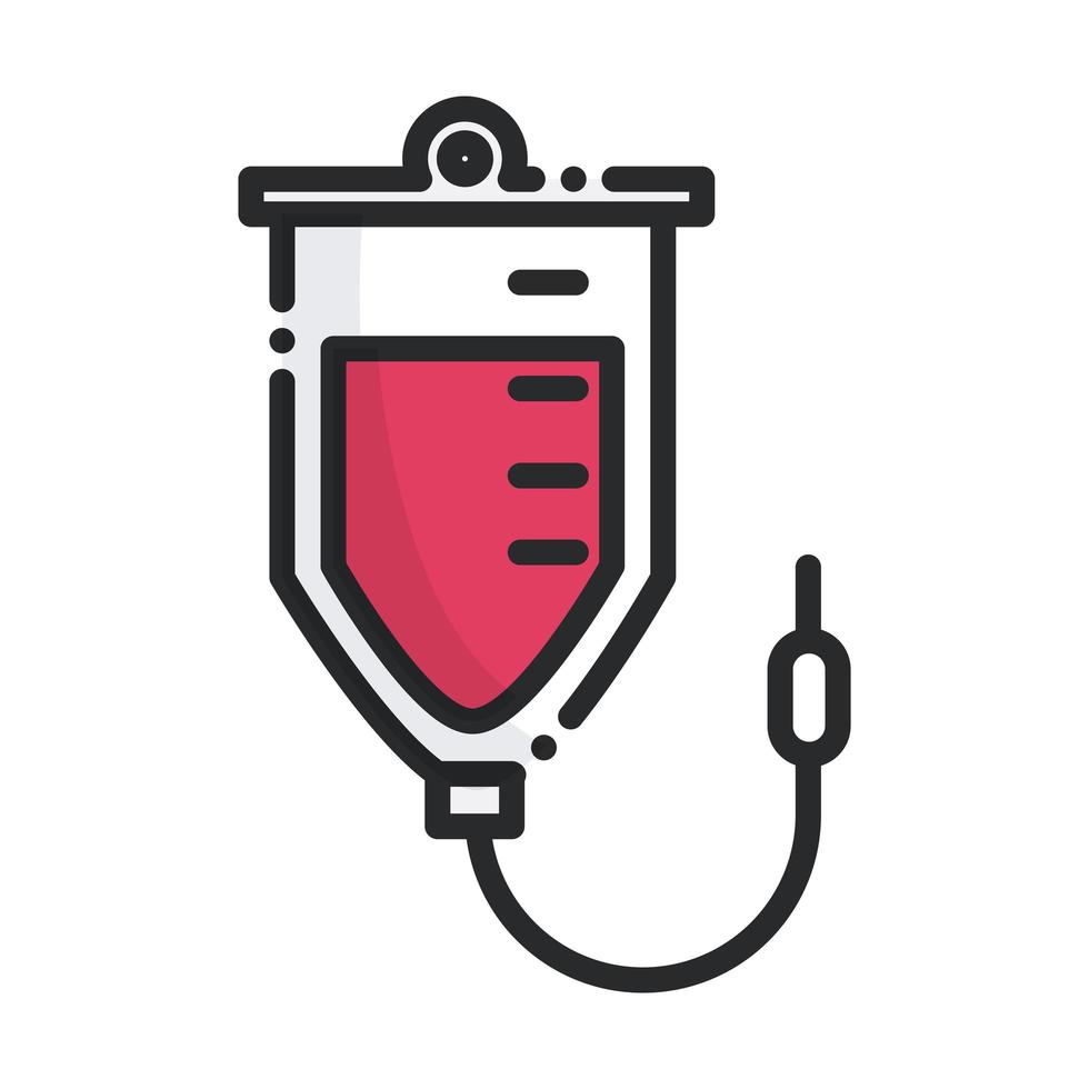 iv stand medication health care equipment medical line and fill icon vector