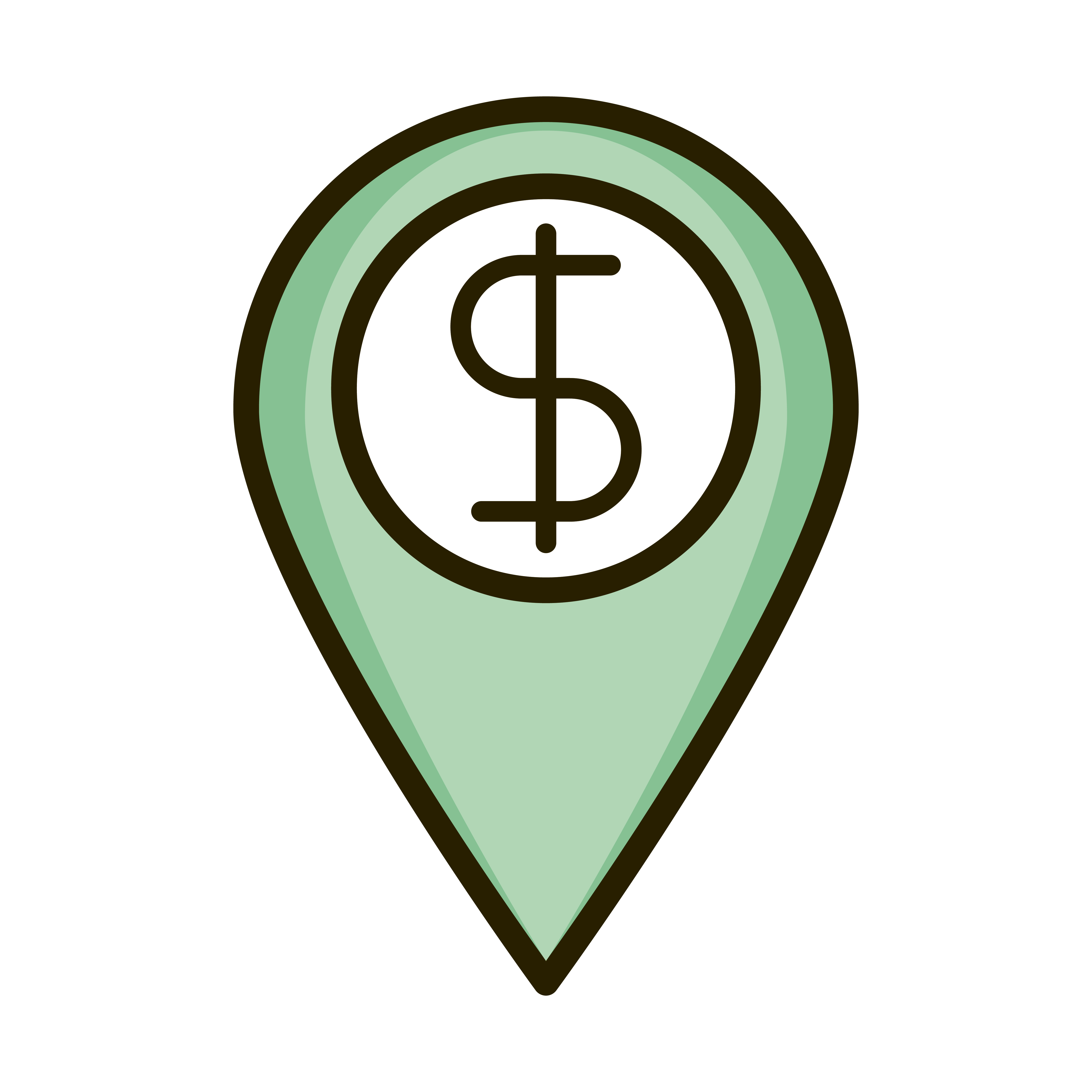Location pin money business financial investing line and fill icon 2552913 Vector Art at Vecteezy