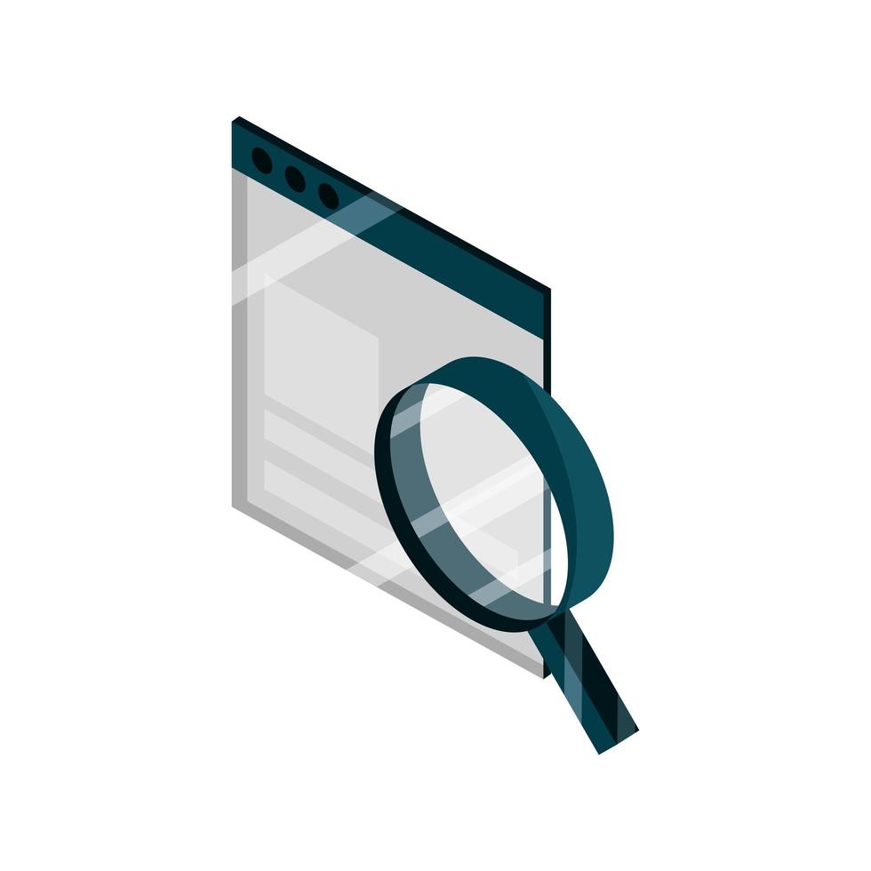 web content search device gadget technology isolated icon vector