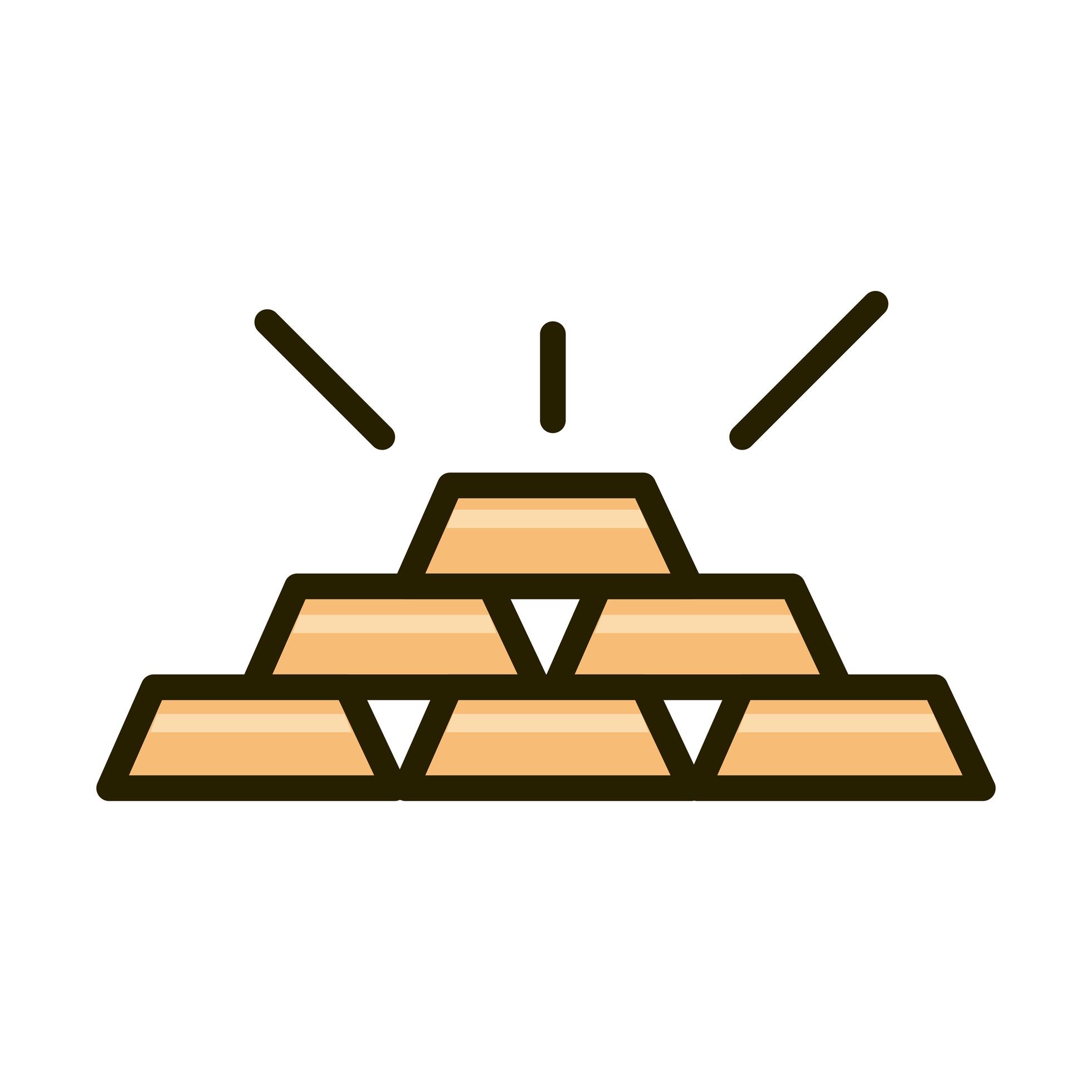 stack of gold bars treasure financial business stock market line and