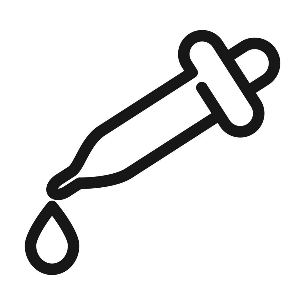 dropper medication medical and health care line style icon vector