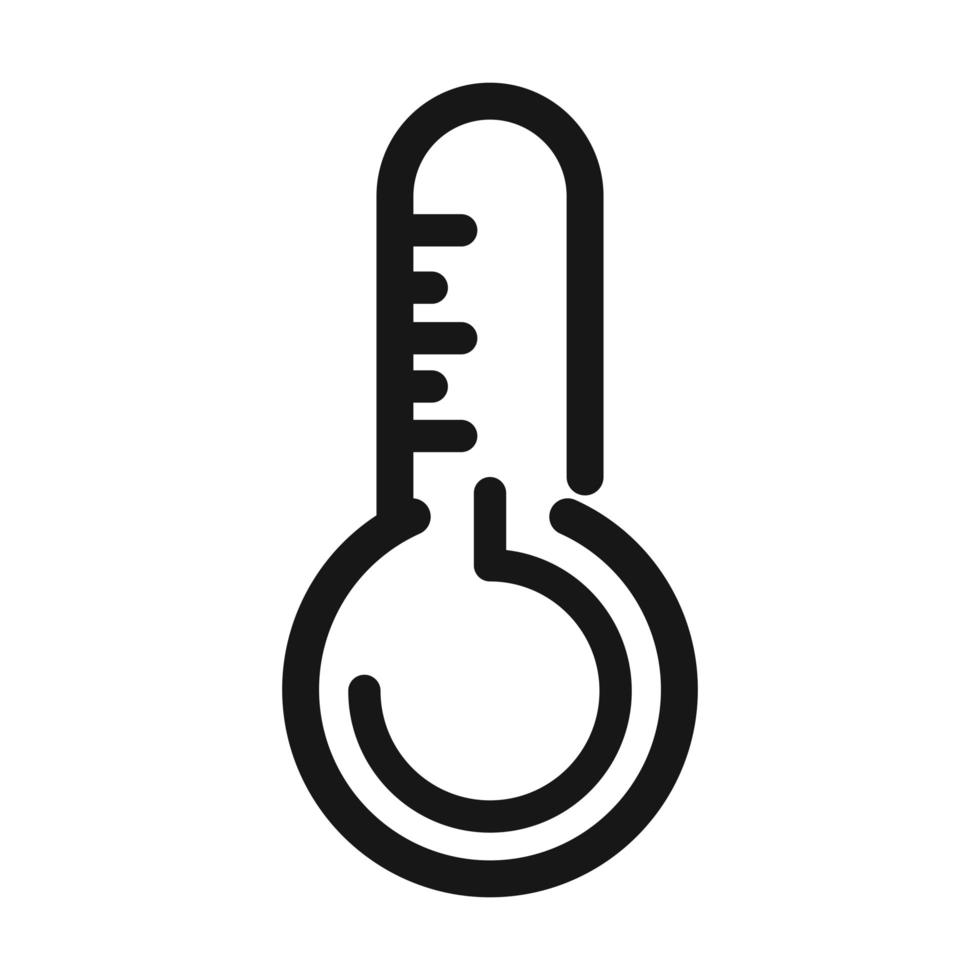 thermometer temperature measure medical and health care line style icon vector