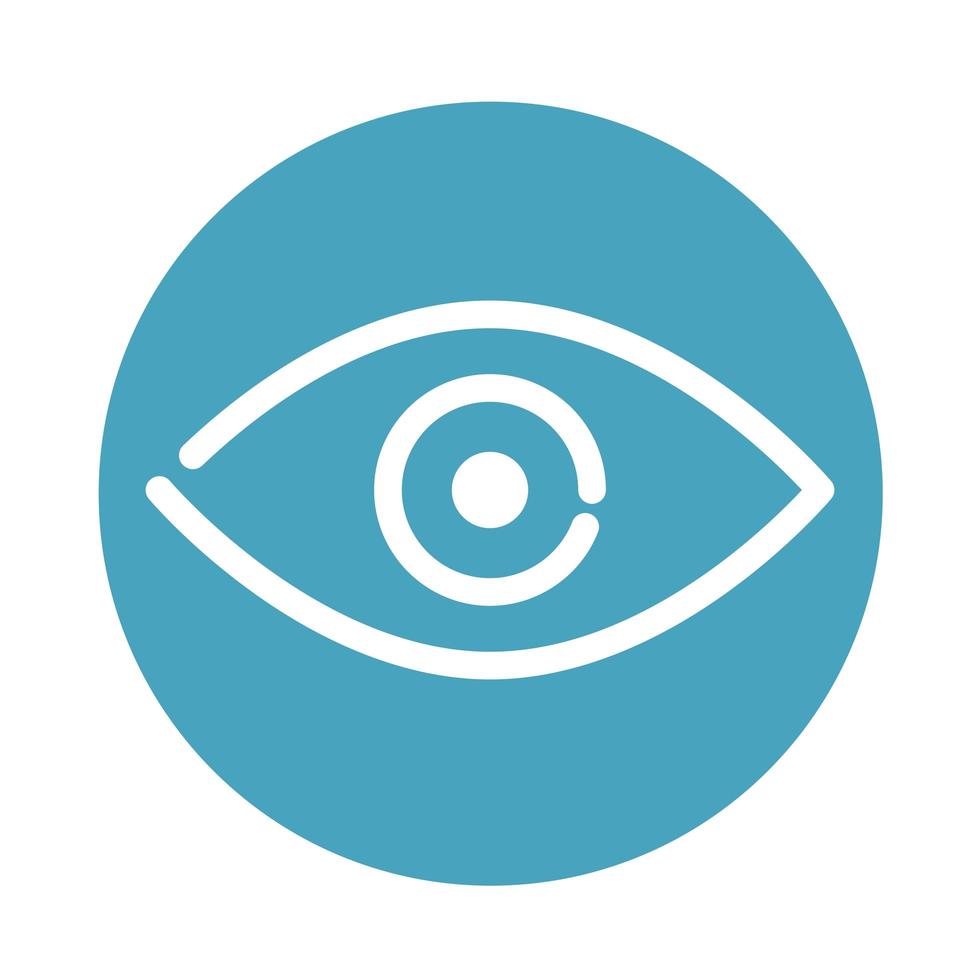 ophthalmology vision specialist medical and health care block style icon vector