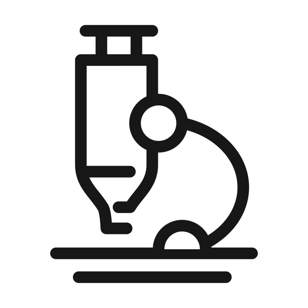 laboratory microscope science search medical and health care line style icon vector