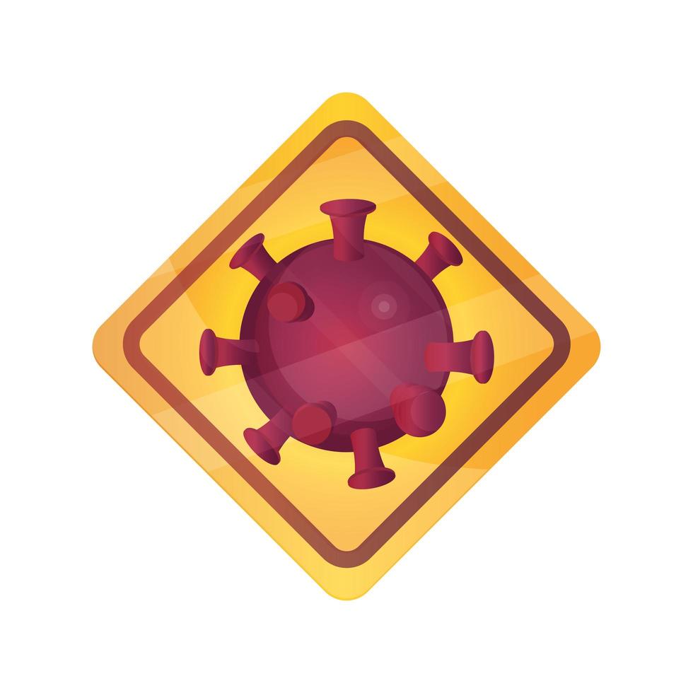 virus sign board pandemic stop coronavirus covid 19 vector
