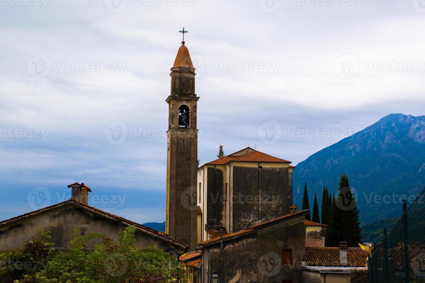 Church with bell tower photo