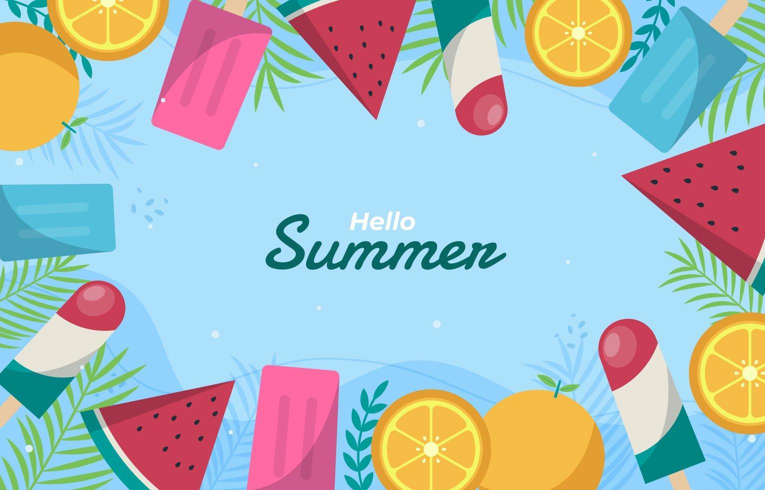 fondo de dulces de verano vector