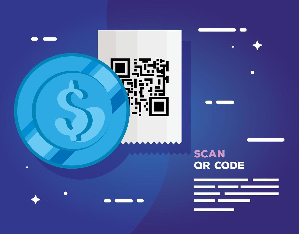 scan qr code with coin vector
