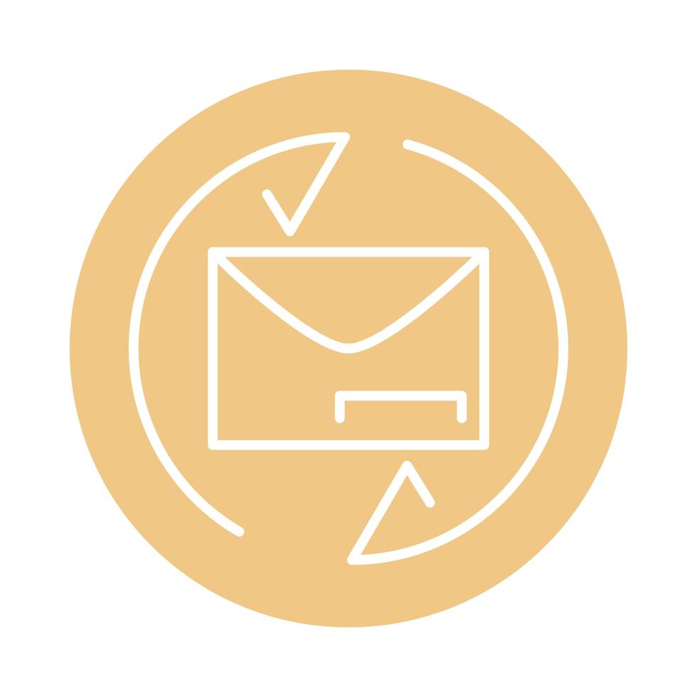 mail envelope letter service cargo shipping delivery block style icon vector