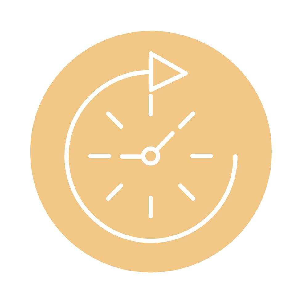 speed clock time cargo shipping related delivery block style icon vector