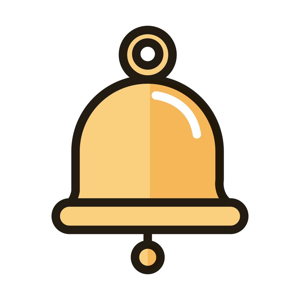 bell notification social media internet web technology interface line and fill style icon vector