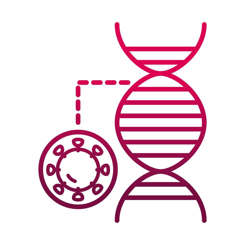 coronavirus molecule disease prevent spread of covid19 gradient icon vector