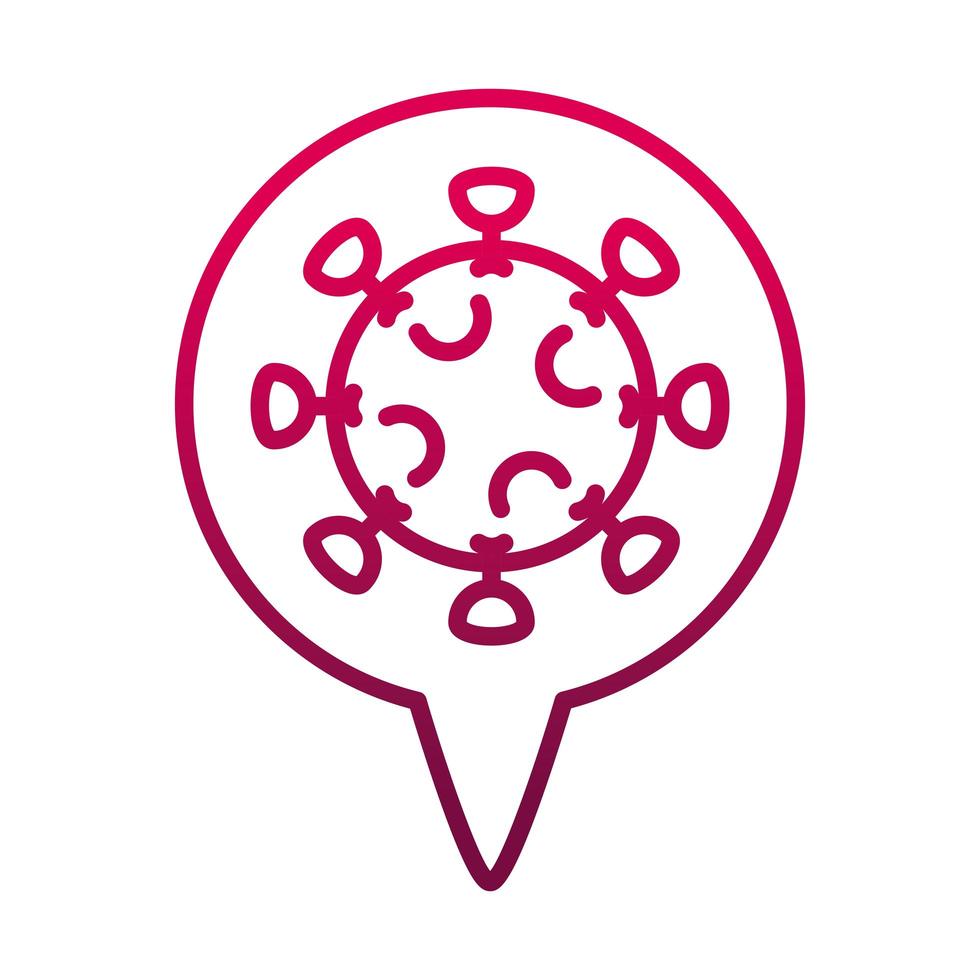 coronavirus ill prevent spread of covid19 gradient icon vector