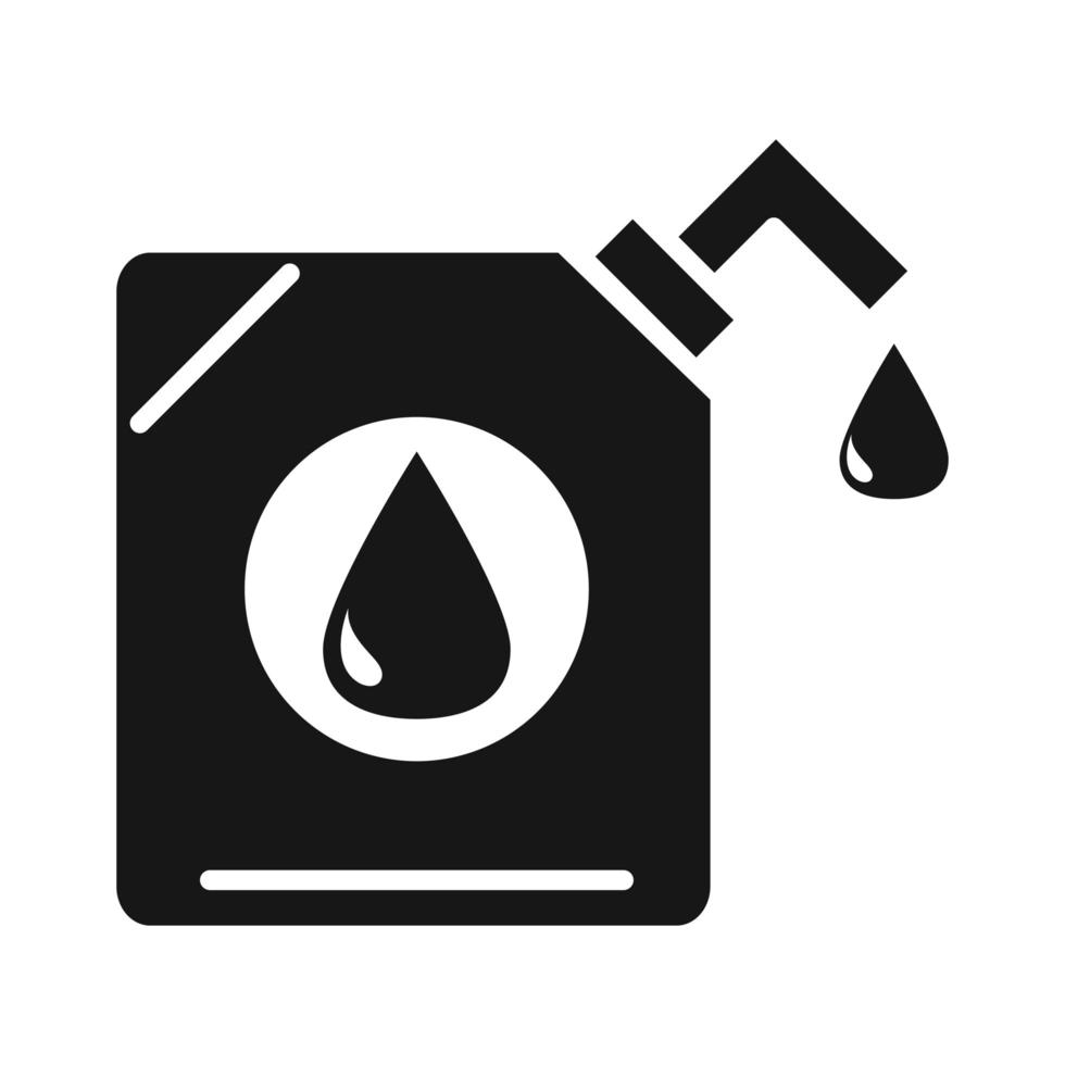 gallon petroleum drop trade crisis economy oil price crash silhouette style icon vector