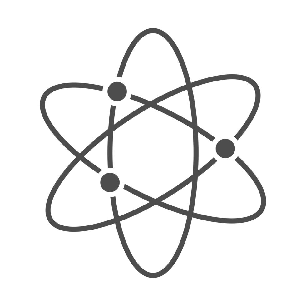 science molecule atom chemistry line style icon vector