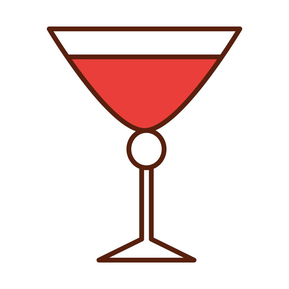 fast food cocktail drink dinner and menu tasty meal and unhealthy line and fill icon vector