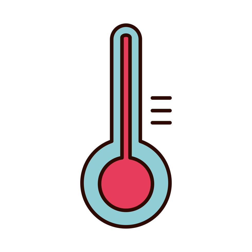 Termómetro equipo de temperatura médica icono aislado vector