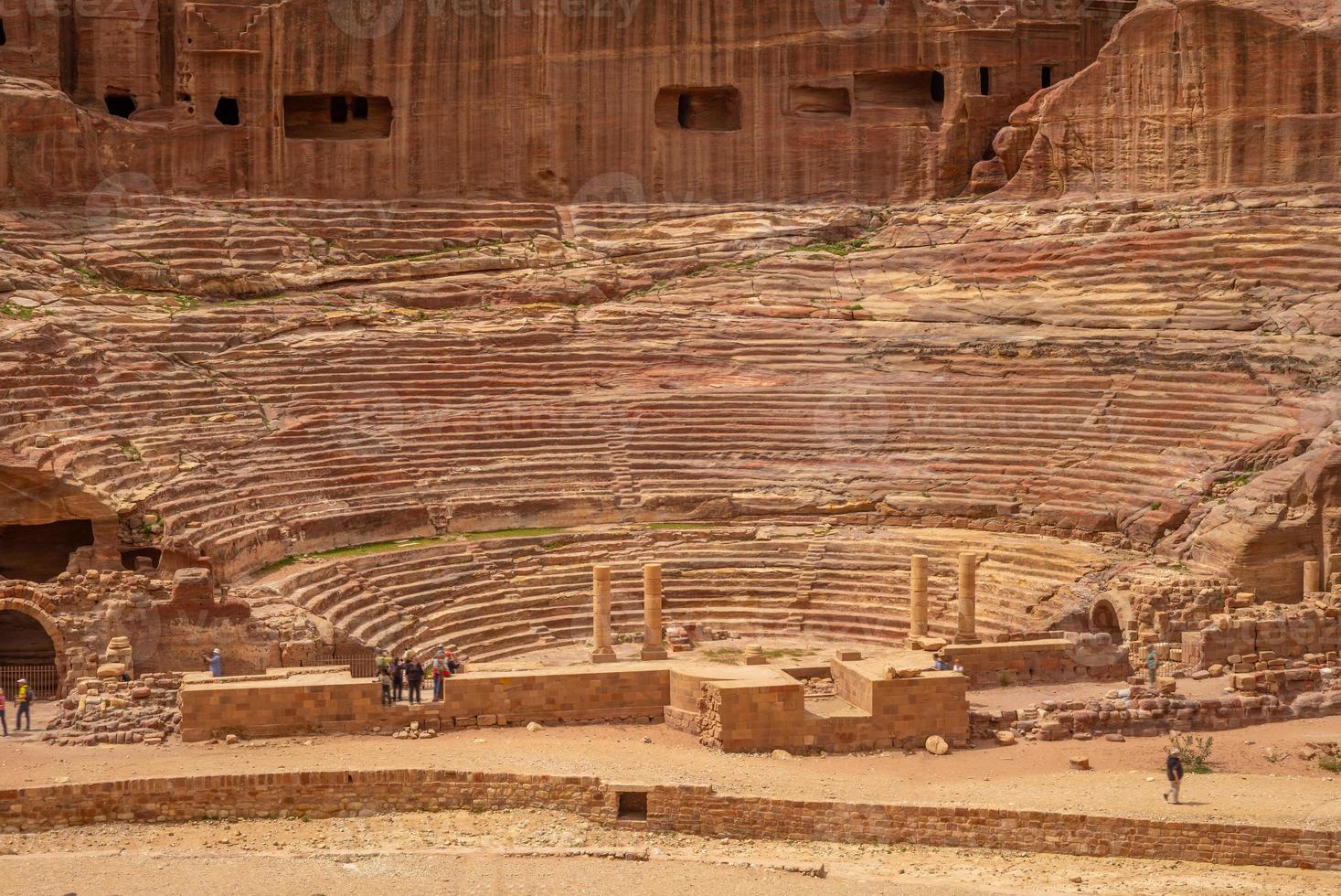 Petra Theater a Nabataean theater in Petra Jordan photo