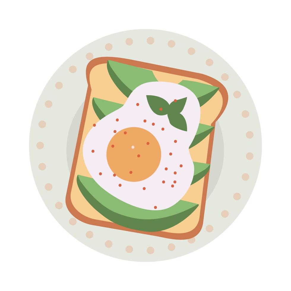 deliciosos y frescos sándwiches con huevos y pescado salmón vector