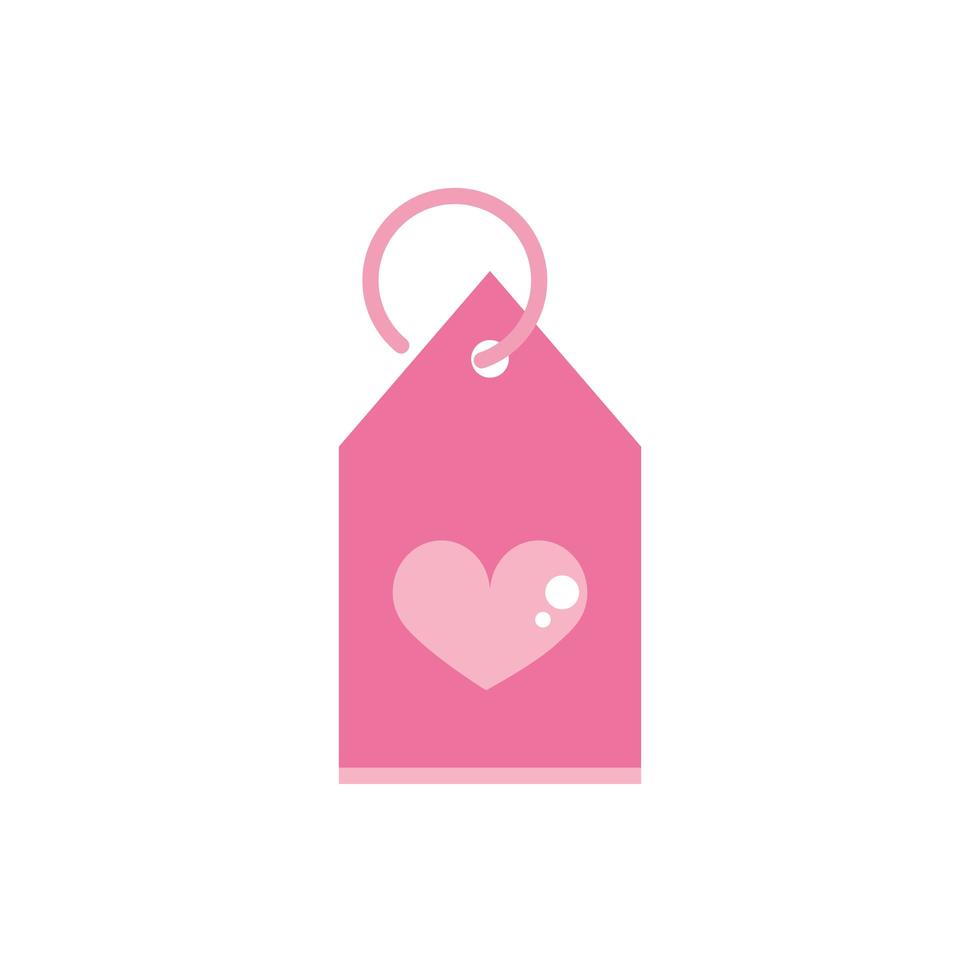 happy valentines day tag price heart romantic pink design vector