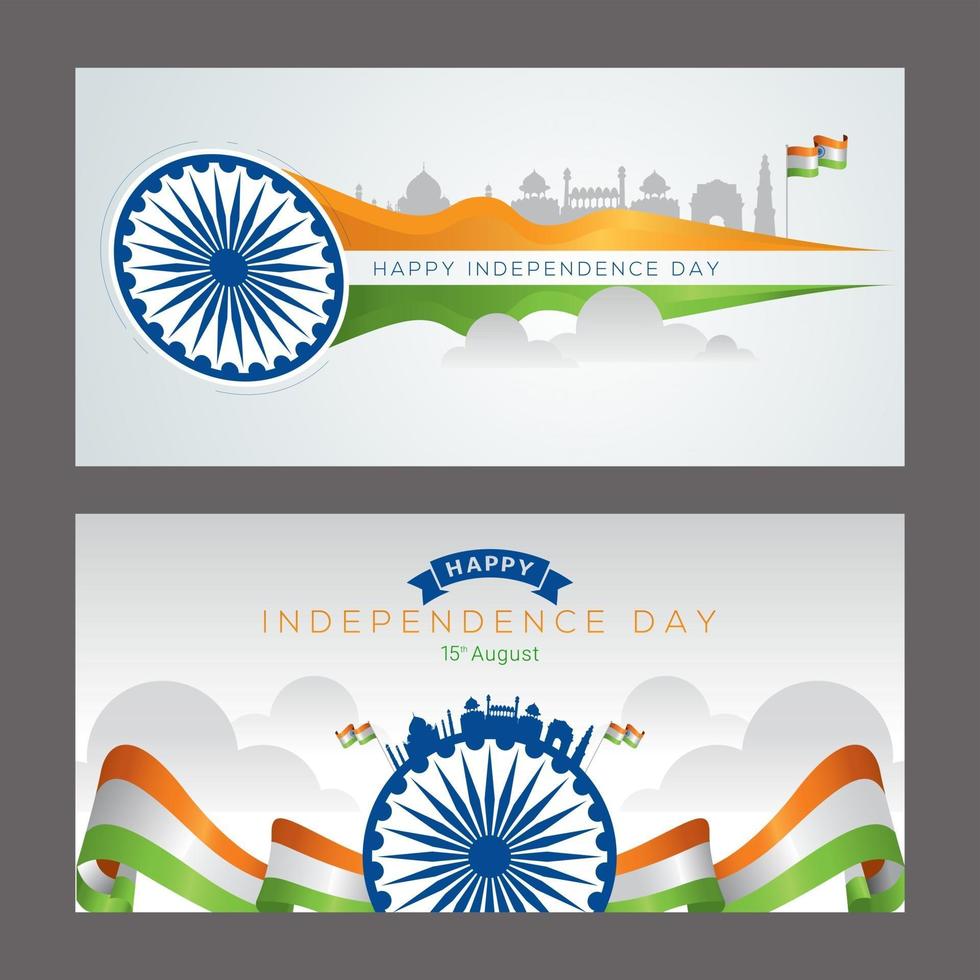 India happy independence day greeting card vector