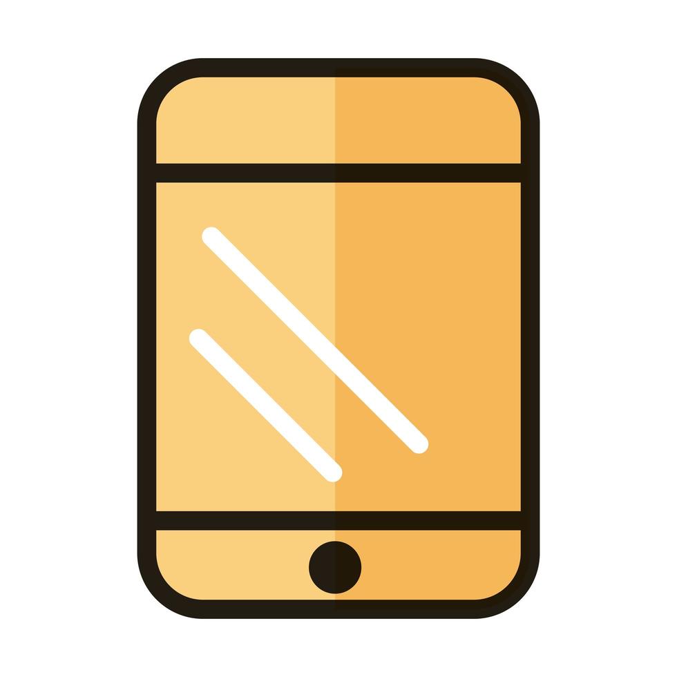 smartphone device internet web technology interface line and fill style icon vector