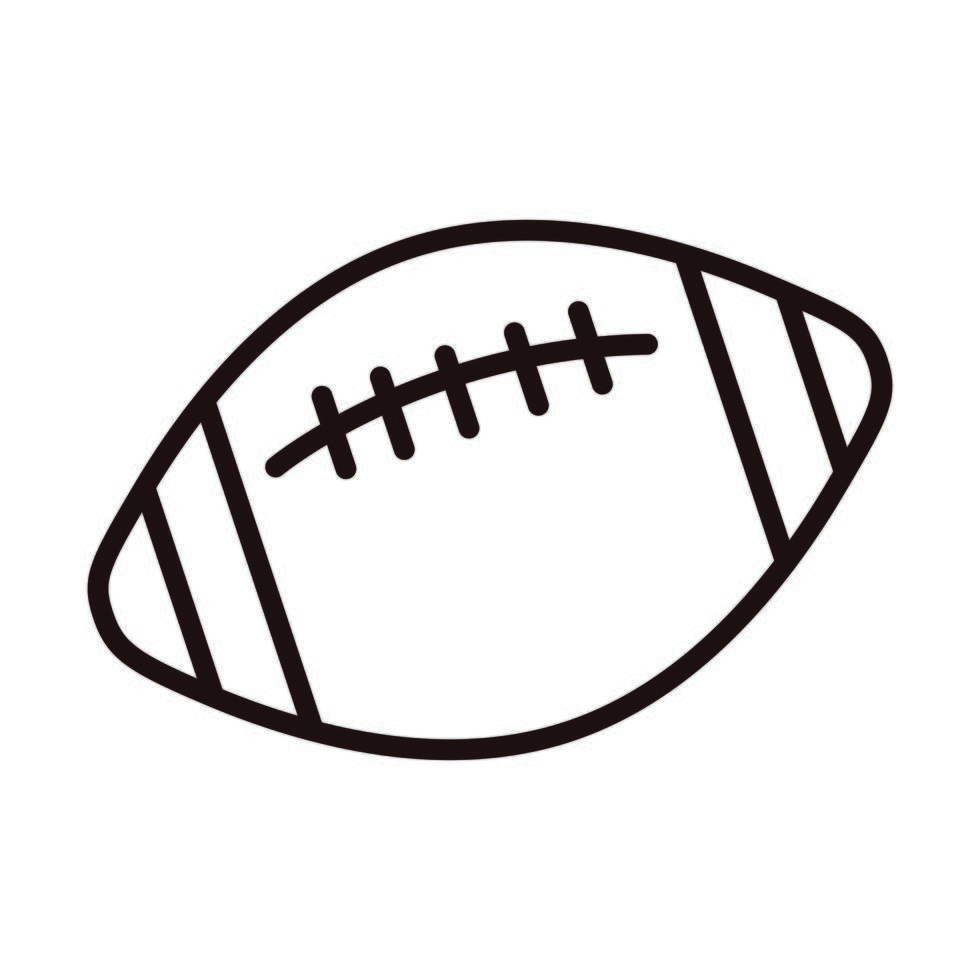 american football ball sport equipment line style icon vector