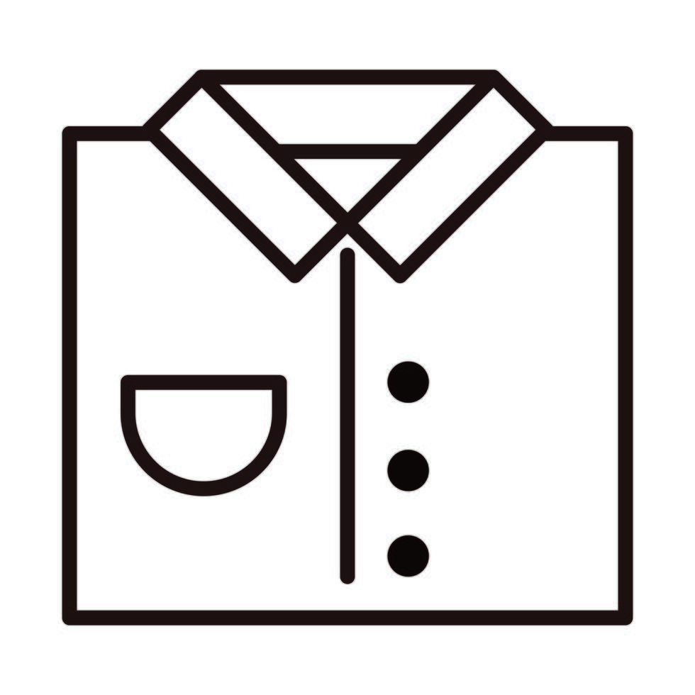 icono de estilo de línea de celebración de regalo de ropa de camisa vector