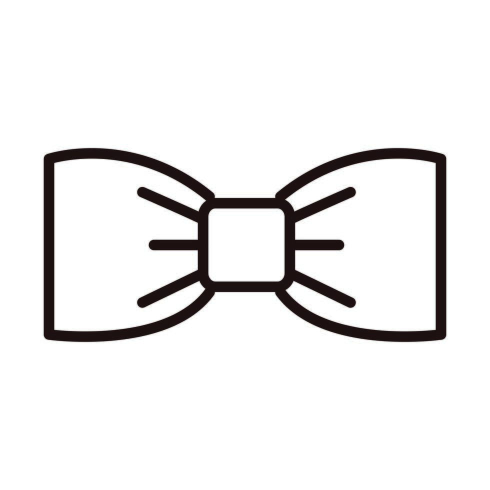 bow tie fashion decoration celebration line style icon vector
