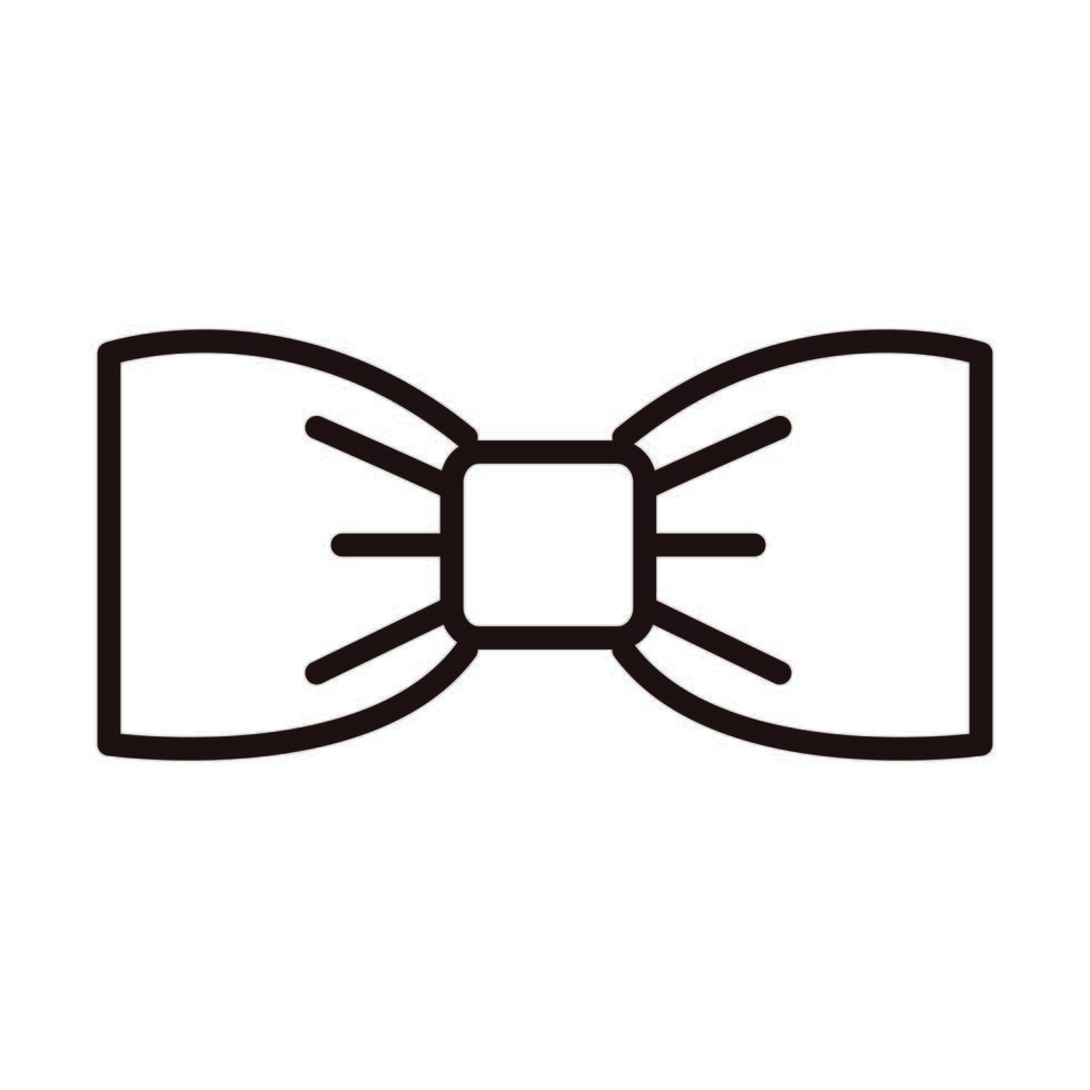 bow tie fashion decoration celebration line style icon vector