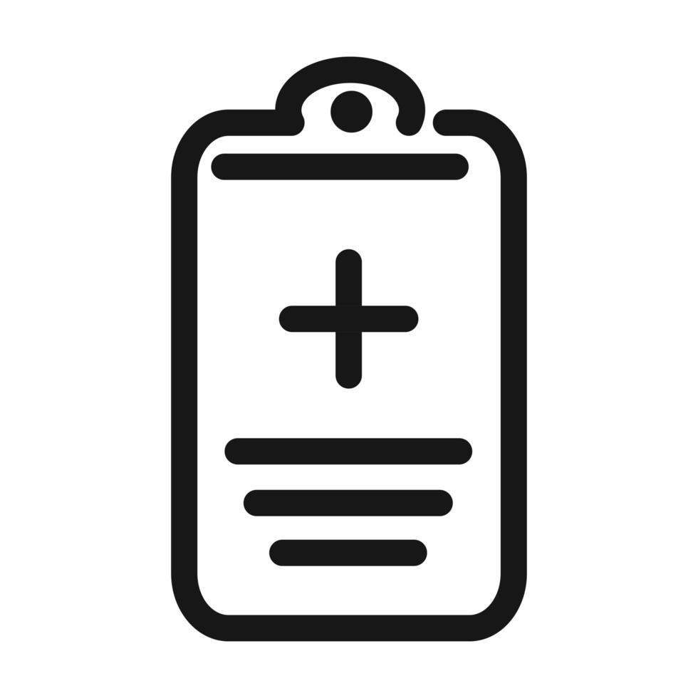 report medical clipboard medical and health care line style icon vector