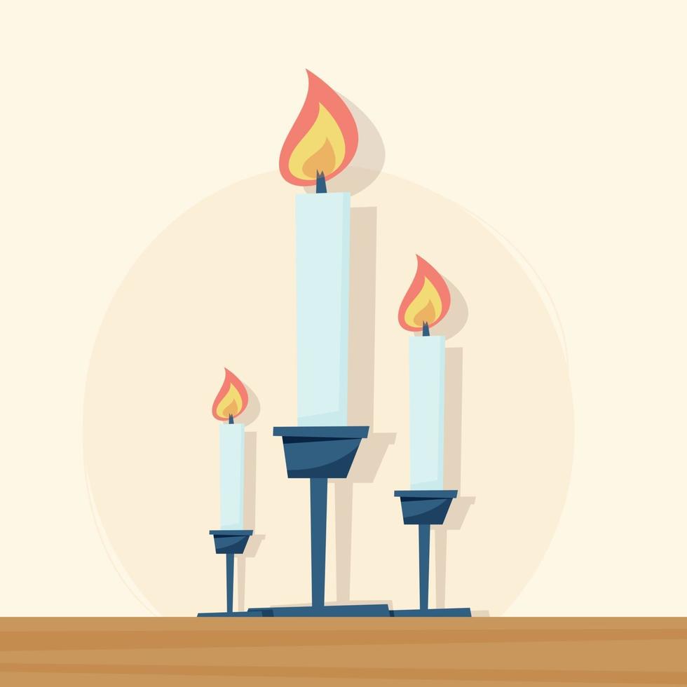 Candles and candlestick vector