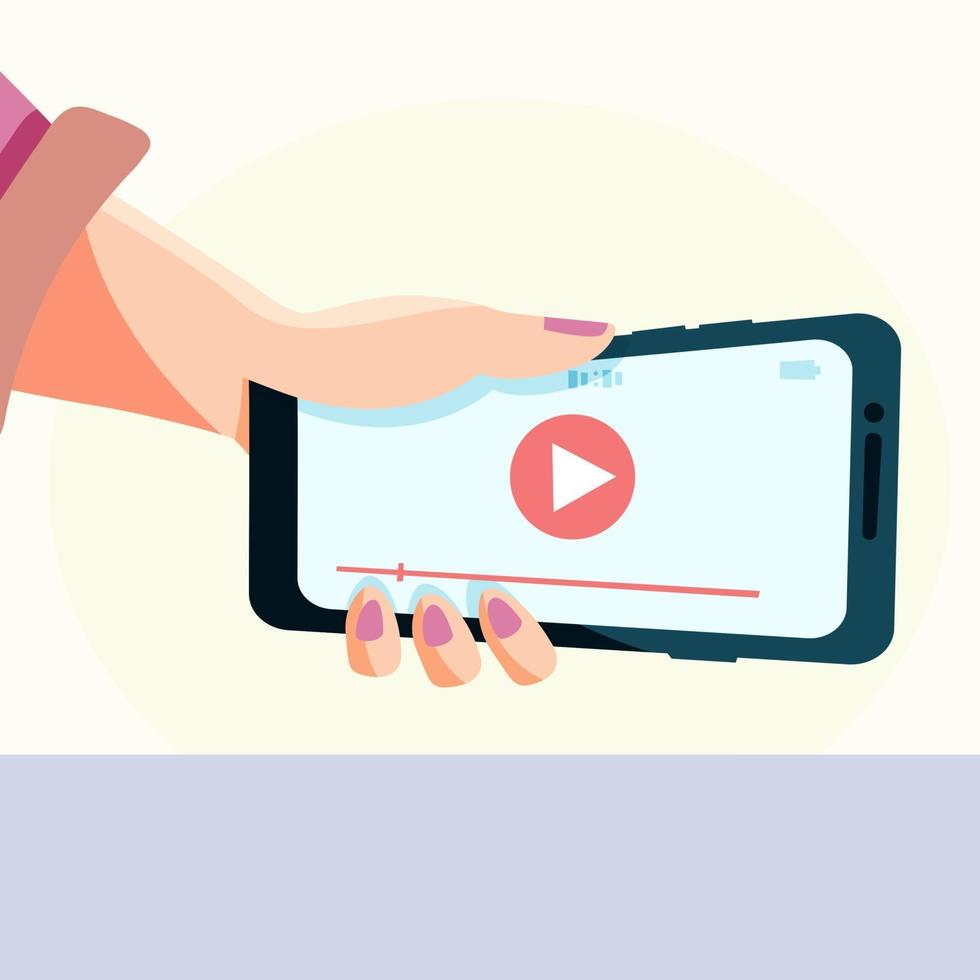 watching videos on your phone vector