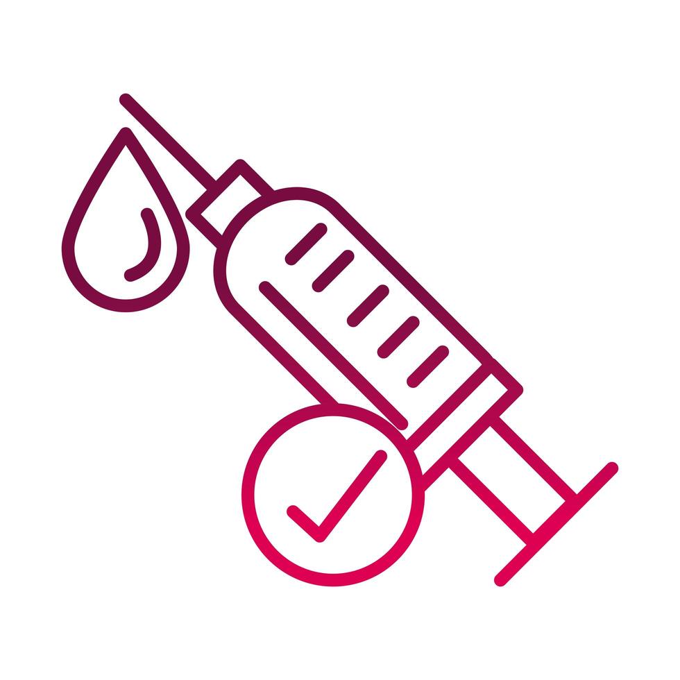 blood donation prevent spread of covid19 gradient icon vector