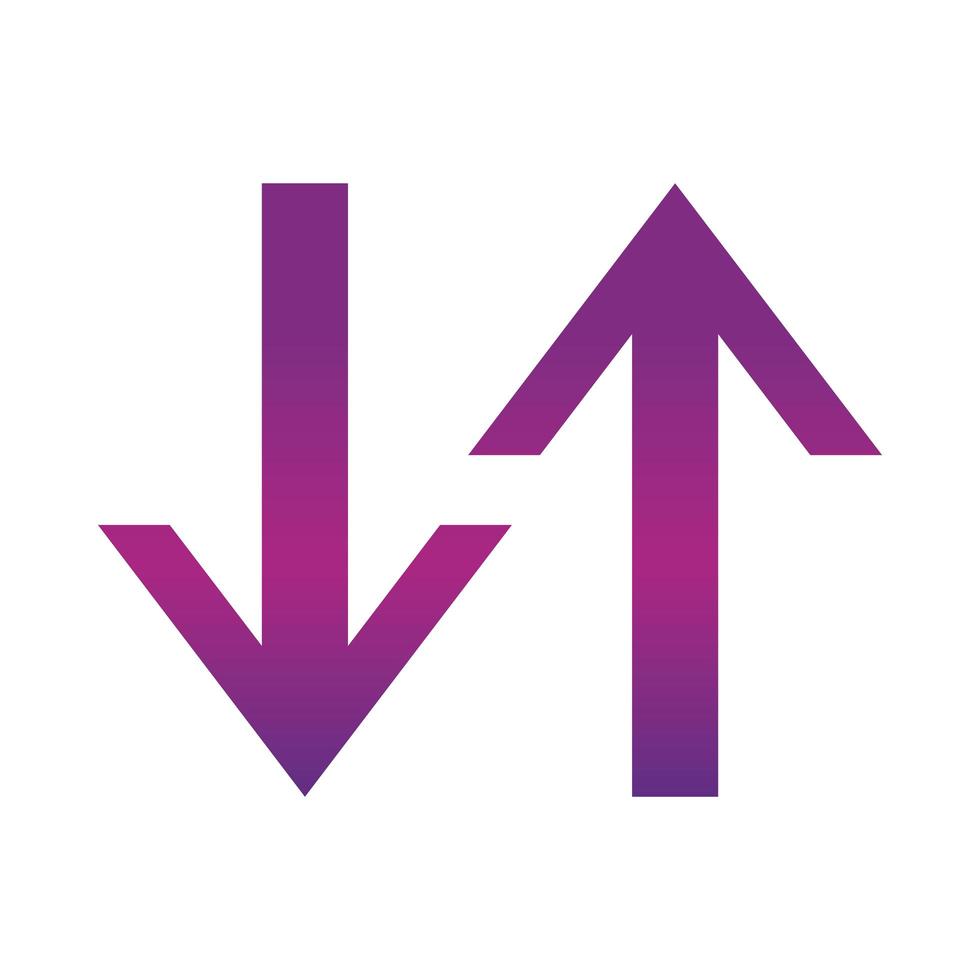 arrow direction related icon arrows point two sides gradient style vector