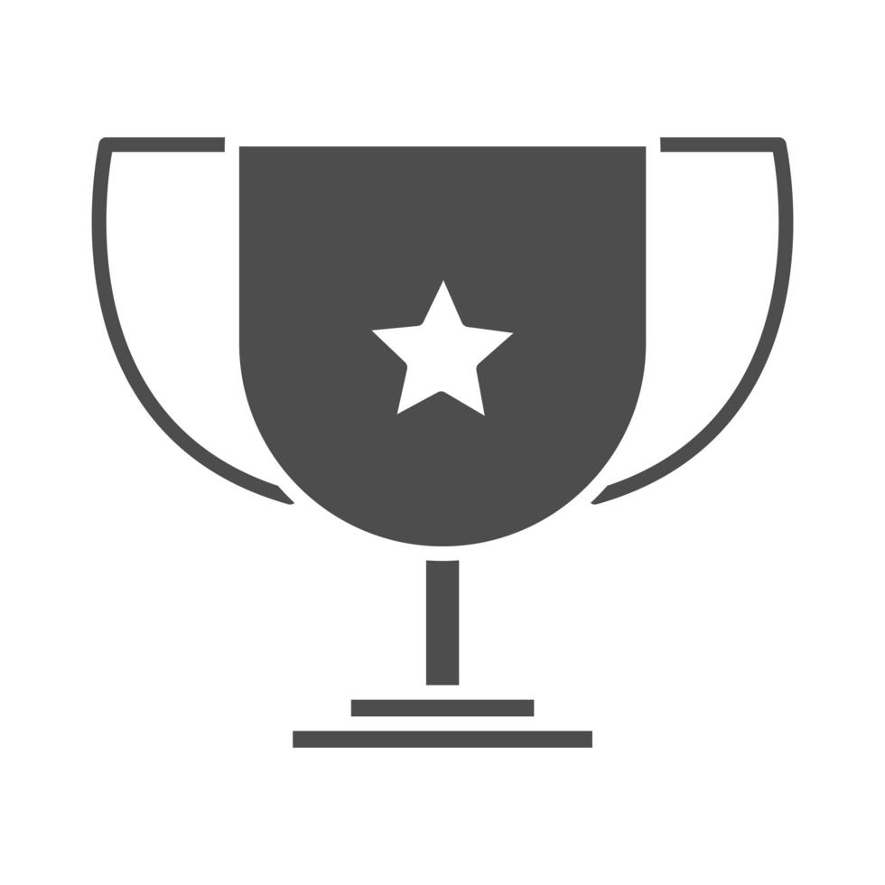 trophy award success competition line style icon vector