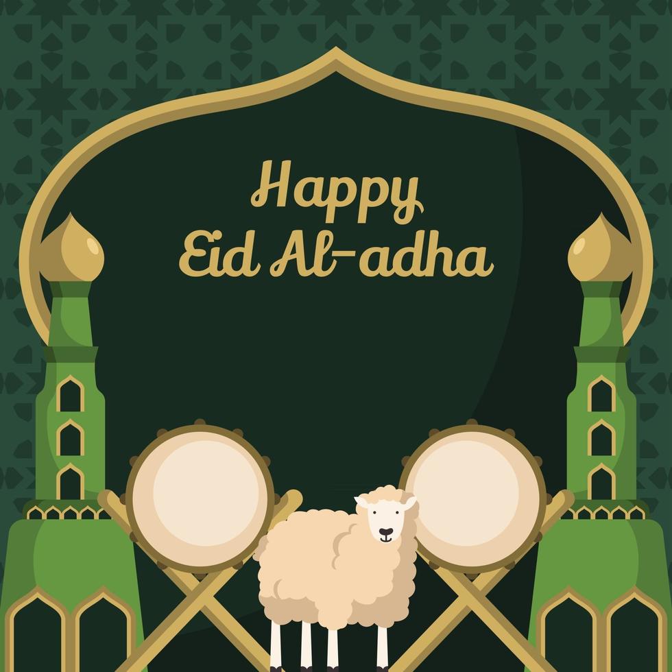 Sheep Standing in  Middle of Drums and Towers vector