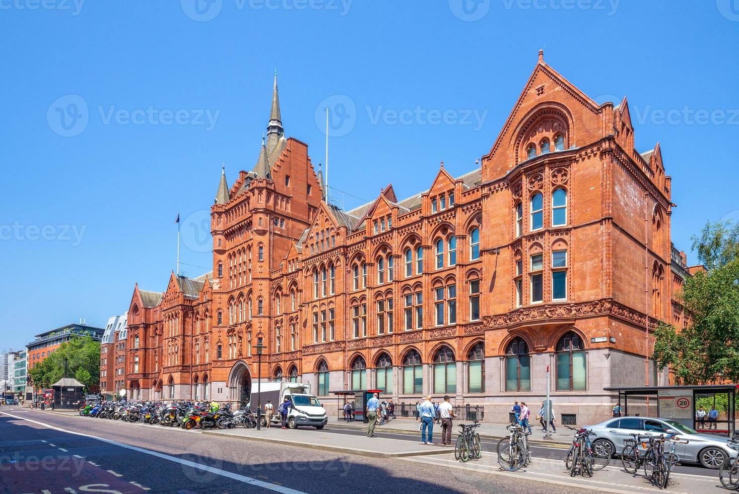 Street view of Holborn district in London, England photo