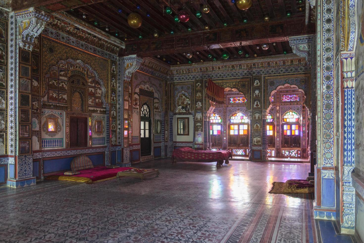 Interior de la fortaleza de Jodhpur en Rajasthan, India foto