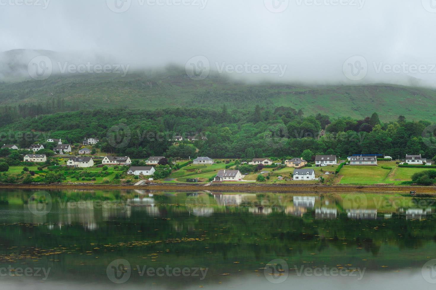 Scenery of Loch Portree in highlands of Scotland, UK photo