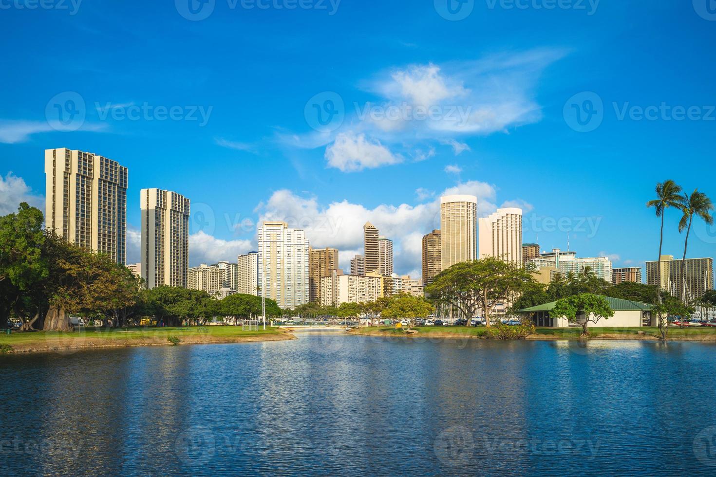 Cityscape of Honolulu on Oahu island, Hawaii, US photo