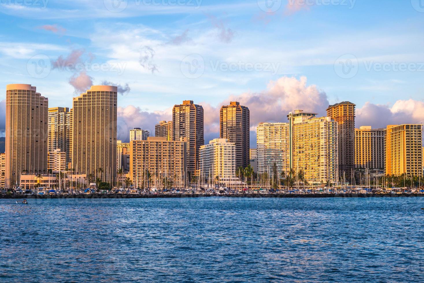 Cityscape of Honolulu on Oahu island, Hawaii, US photo