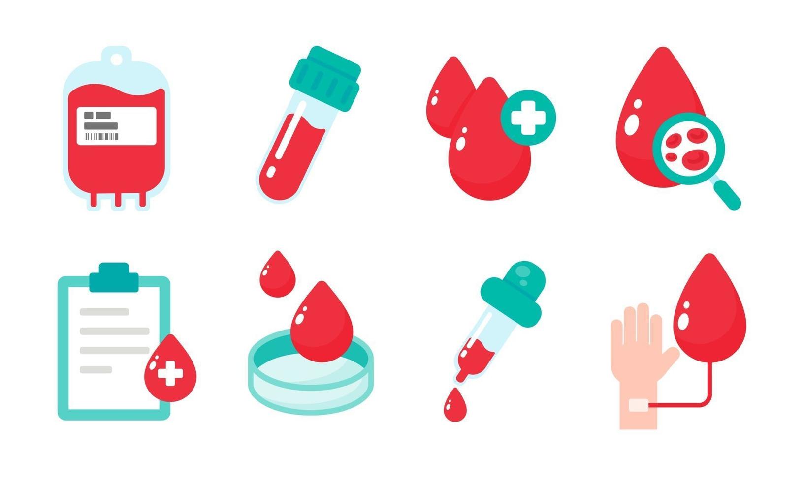 Blood vector that indicates blood type The concept of a blood test to diagnose a serious disease