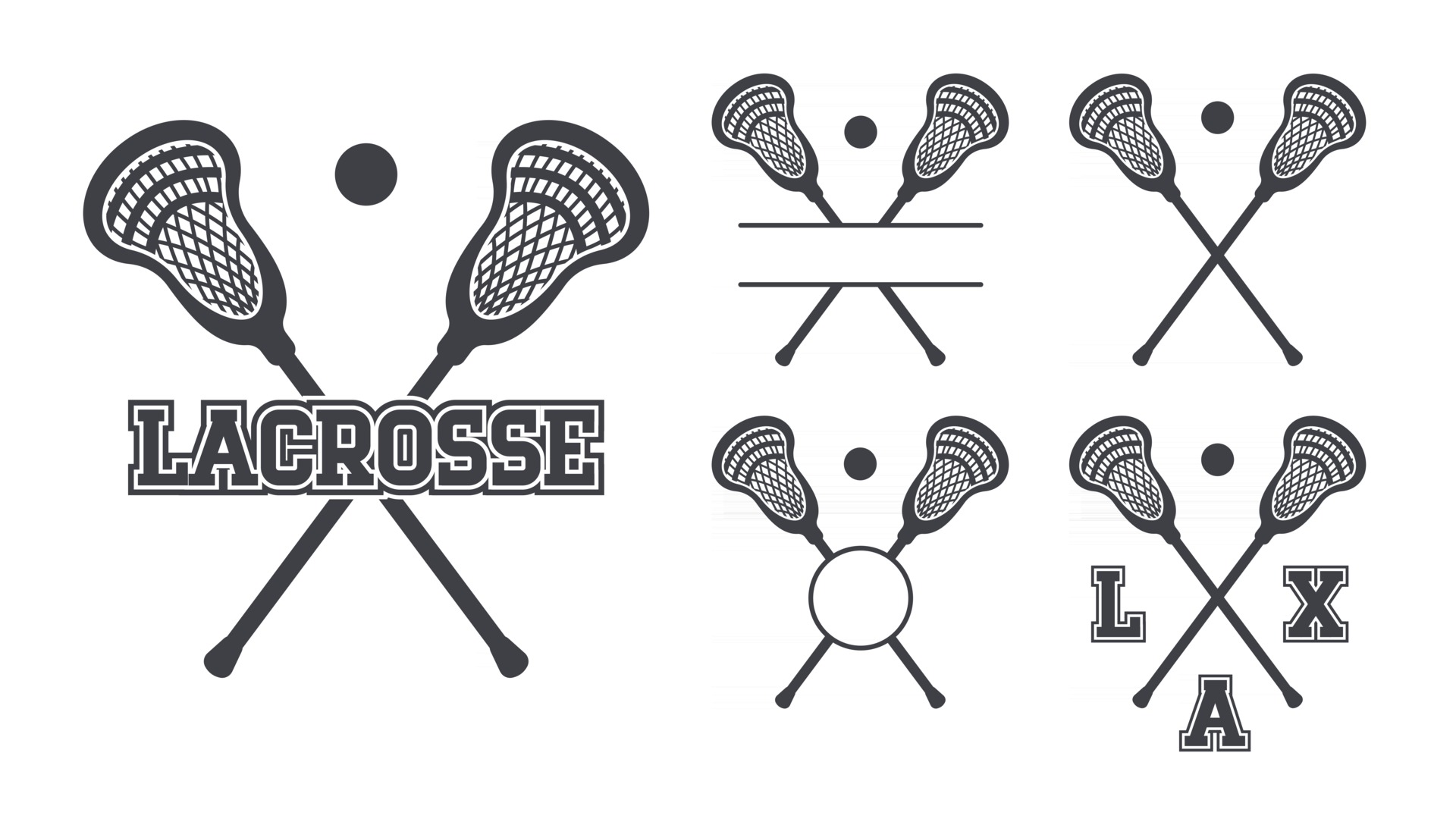 lacrosse sticks symbol icon vector illustration Lacrosse monogram
