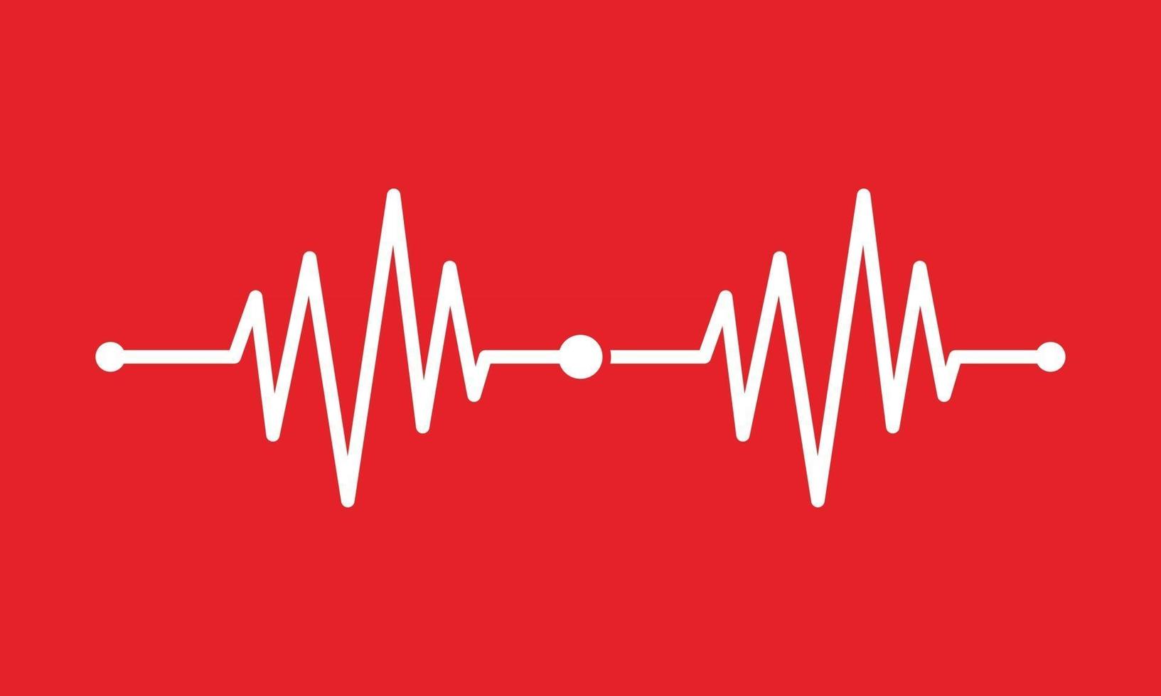 Heartbeat line illustration Pulse trace ECG or EKG Cardio graph symbol for Healthy and Medical Analysis vector illustration