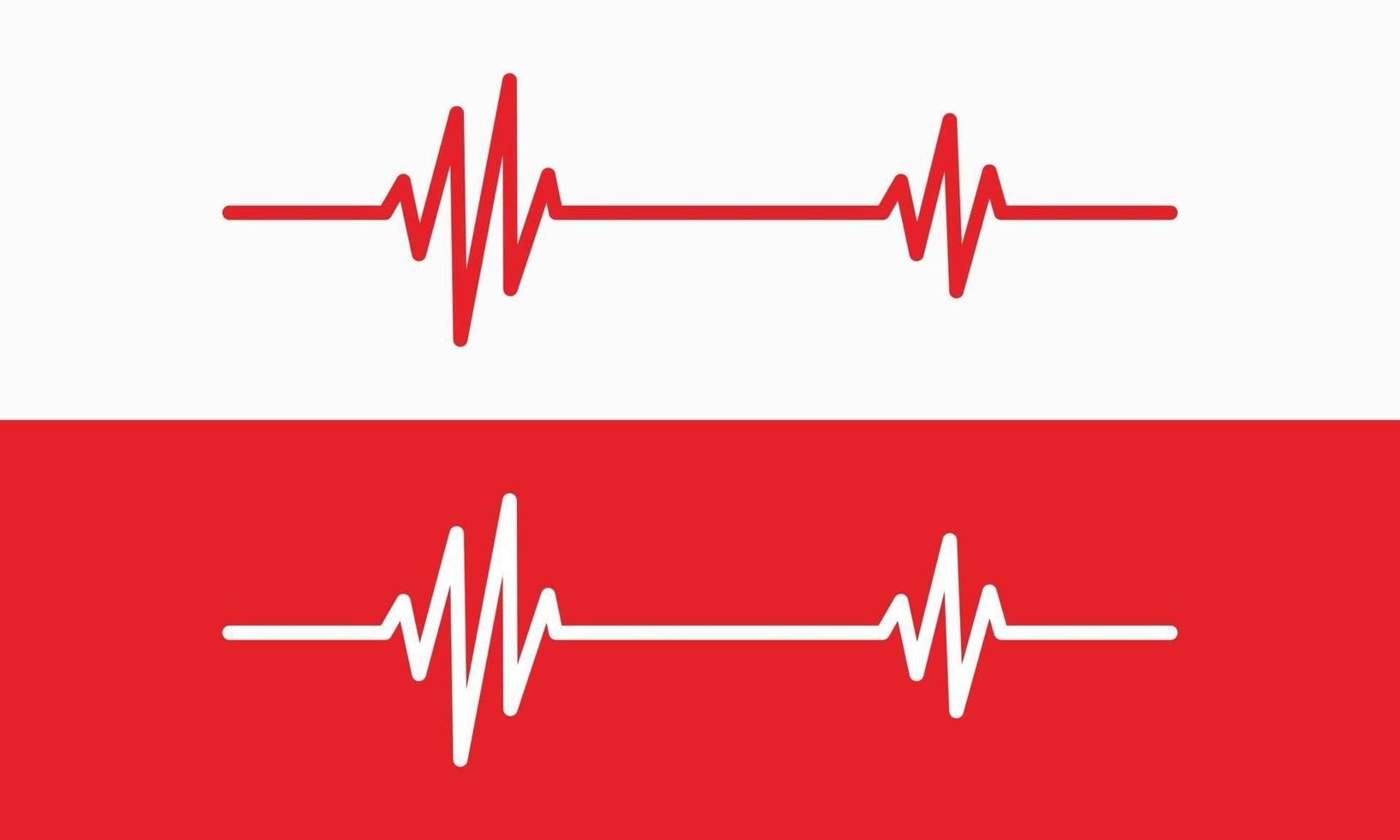 Heartbeat line illustration Pulse trace ECG or EKG Cardio graph symbol for Healthy and Medical Analysis vector illustration