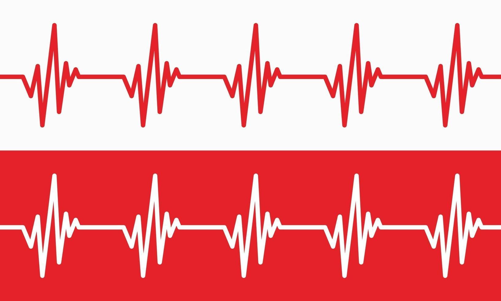 Heartbeat line illustration Pulse trace ECG or EKG Cardio graph symbol for Healthy and Medical Analysis vector illustration